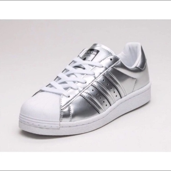 adidas Shoes | Adidas Superstar Boost Silver Metallic | Poshmark